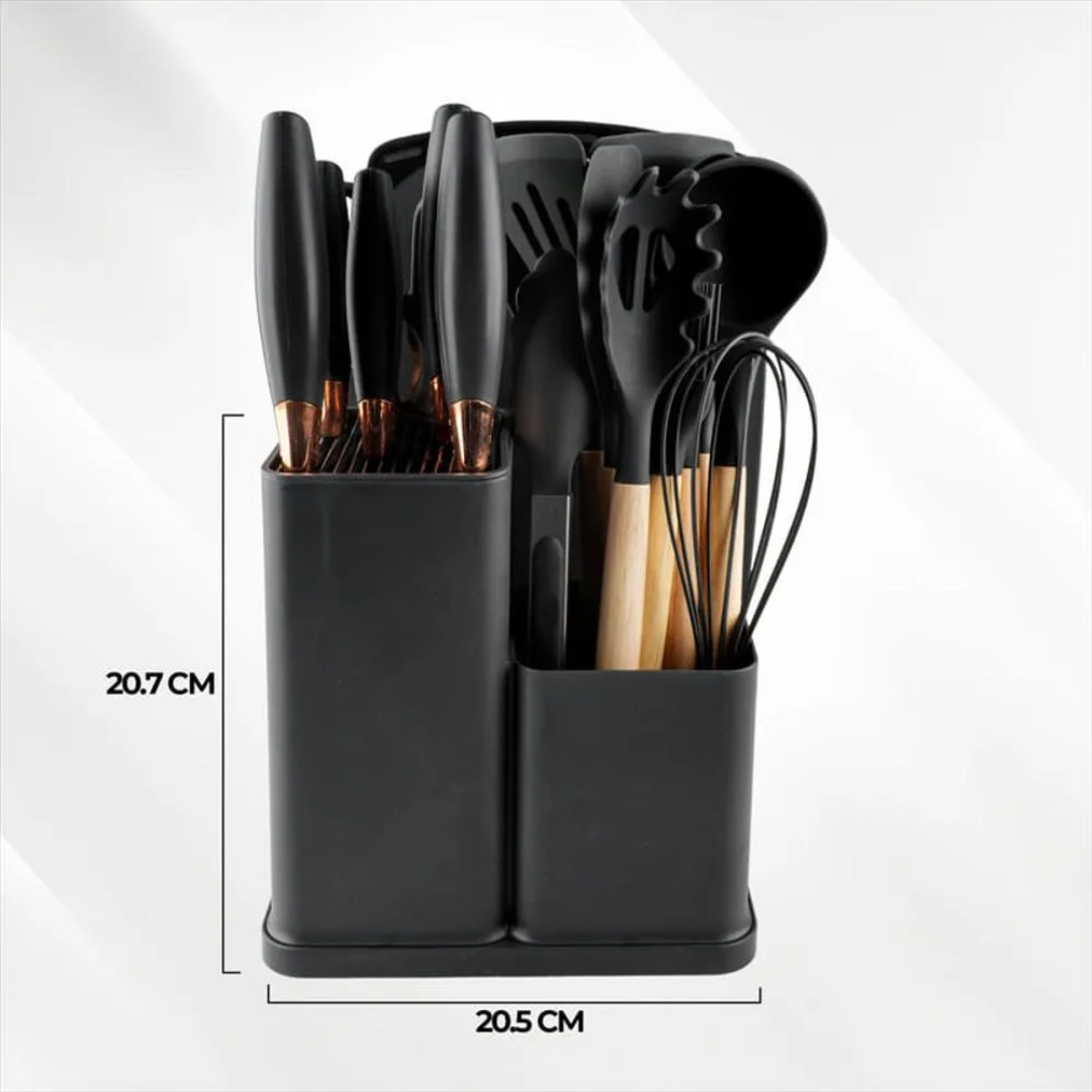 SET DE UTENSILIOS DE COCINA 19 PIEZAS – Todo lo que necesitas para cocinar como un chef
