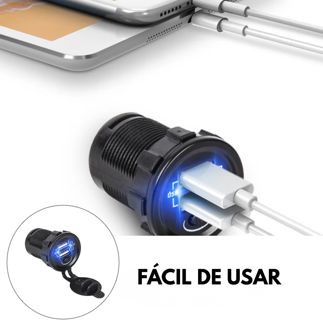 ADAPTADOR DE CARGADOR DE AUTO (2 USB) – Carga rápida y segura en todos tus viajes