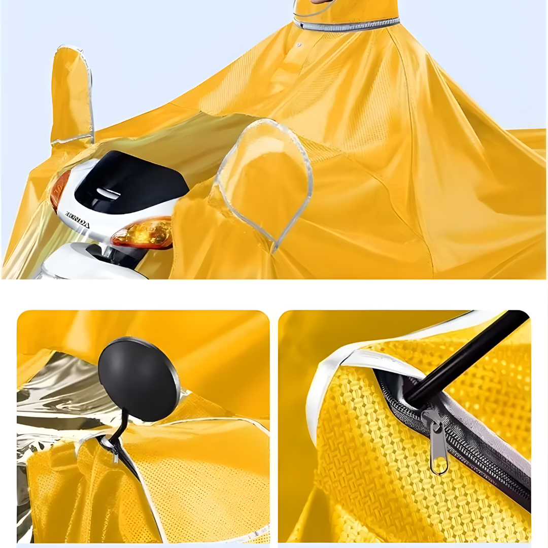 CAPA PROTECTORA DE LLUVIA – Protección impermeable, movilidad cómoda y viaje seguro bajo la lluvia