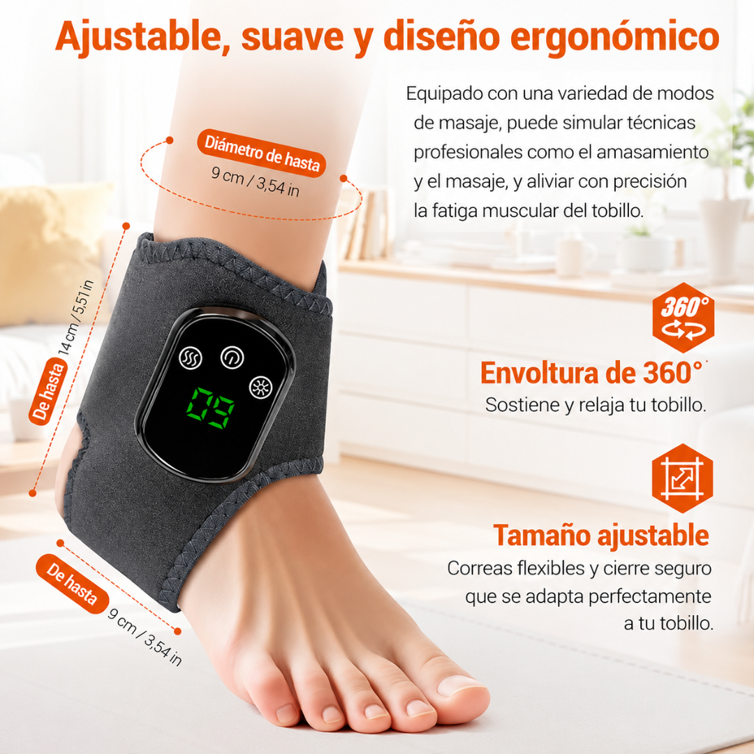MASAJEADOR DE TOBILLO INALÁMBRICO – Después de tanto movimiento, el cuerpo pide descanso