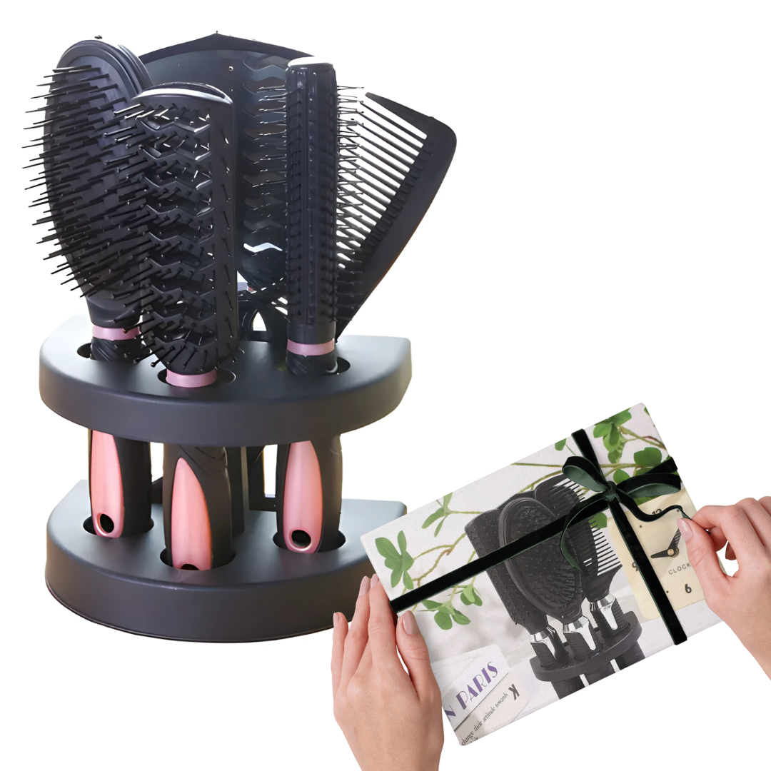 SET DE PEINES, CEPILLOS Y ESPEJO – Todo lo que necesitas para cuidar tu cabello en un solo kit