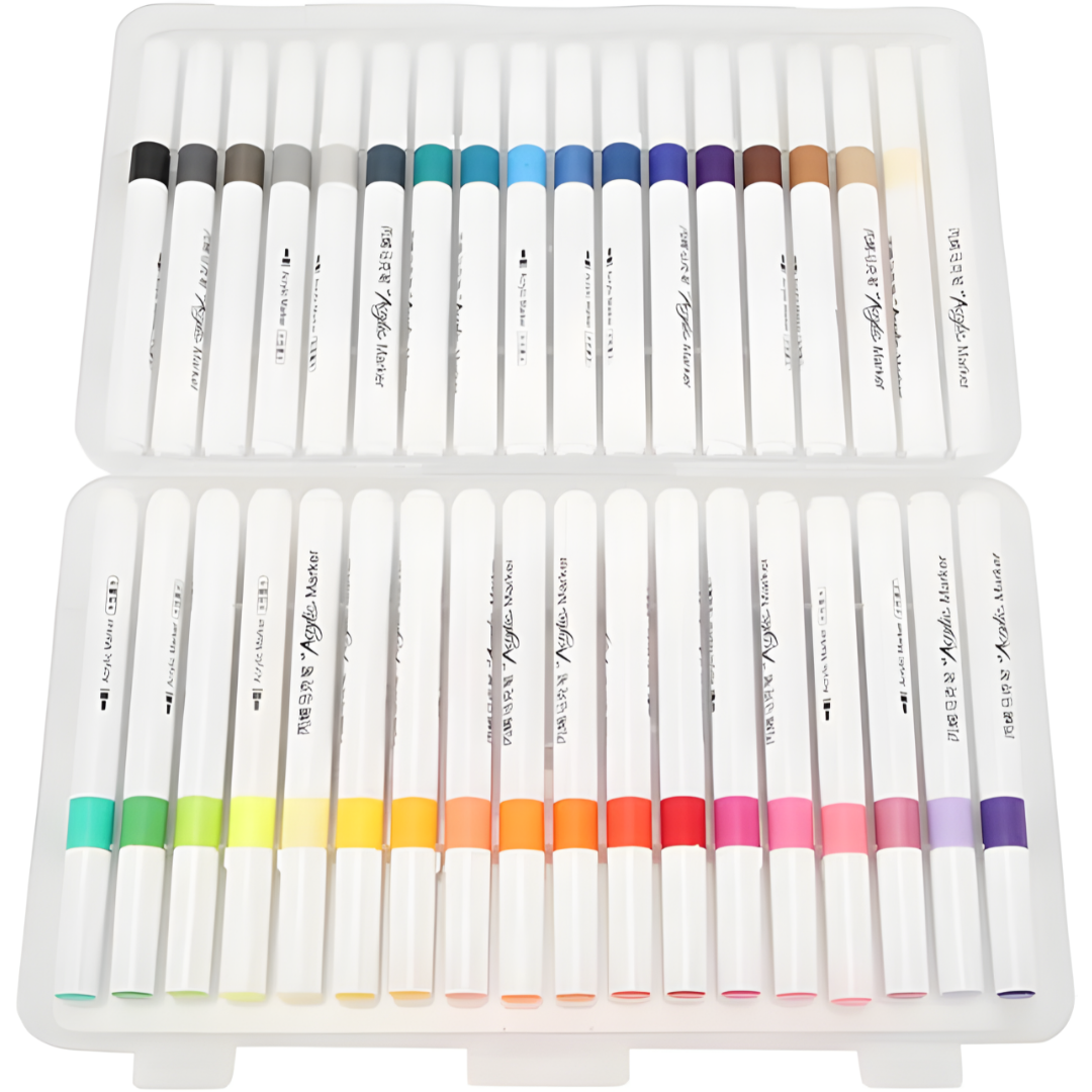 SET DE 36 MARCADORES DE ACRÍLICO – Colores vibrantes, precisión artística y creatividad ilimitada en cada trazo