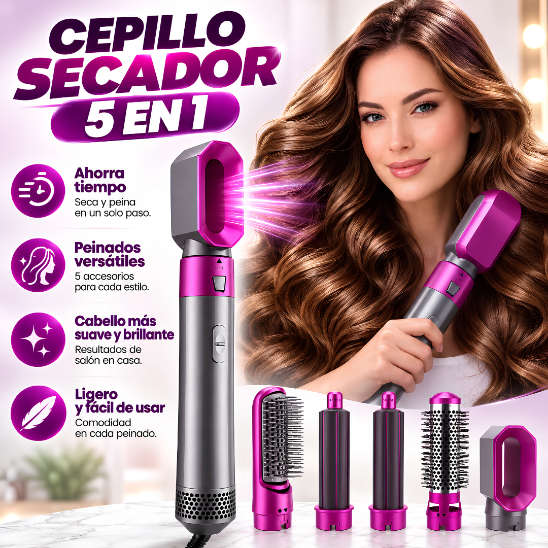 CEPILLO SECADOR 5 EN 1 – Cinco estilos, una herramienta