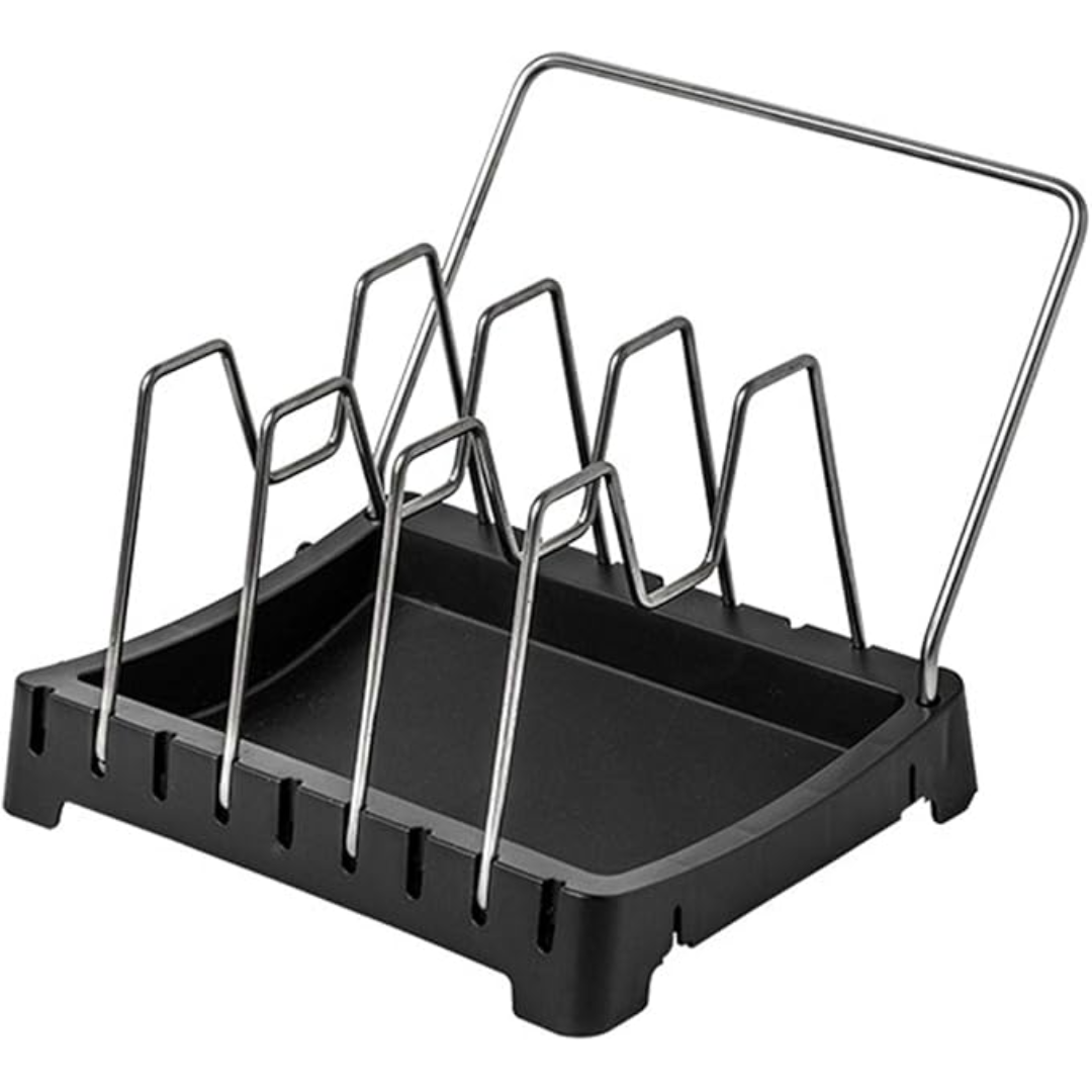 ORGANIZADOR DE TAPADERAS Y SARTENES – Orden vertical y práctico para tu cocina