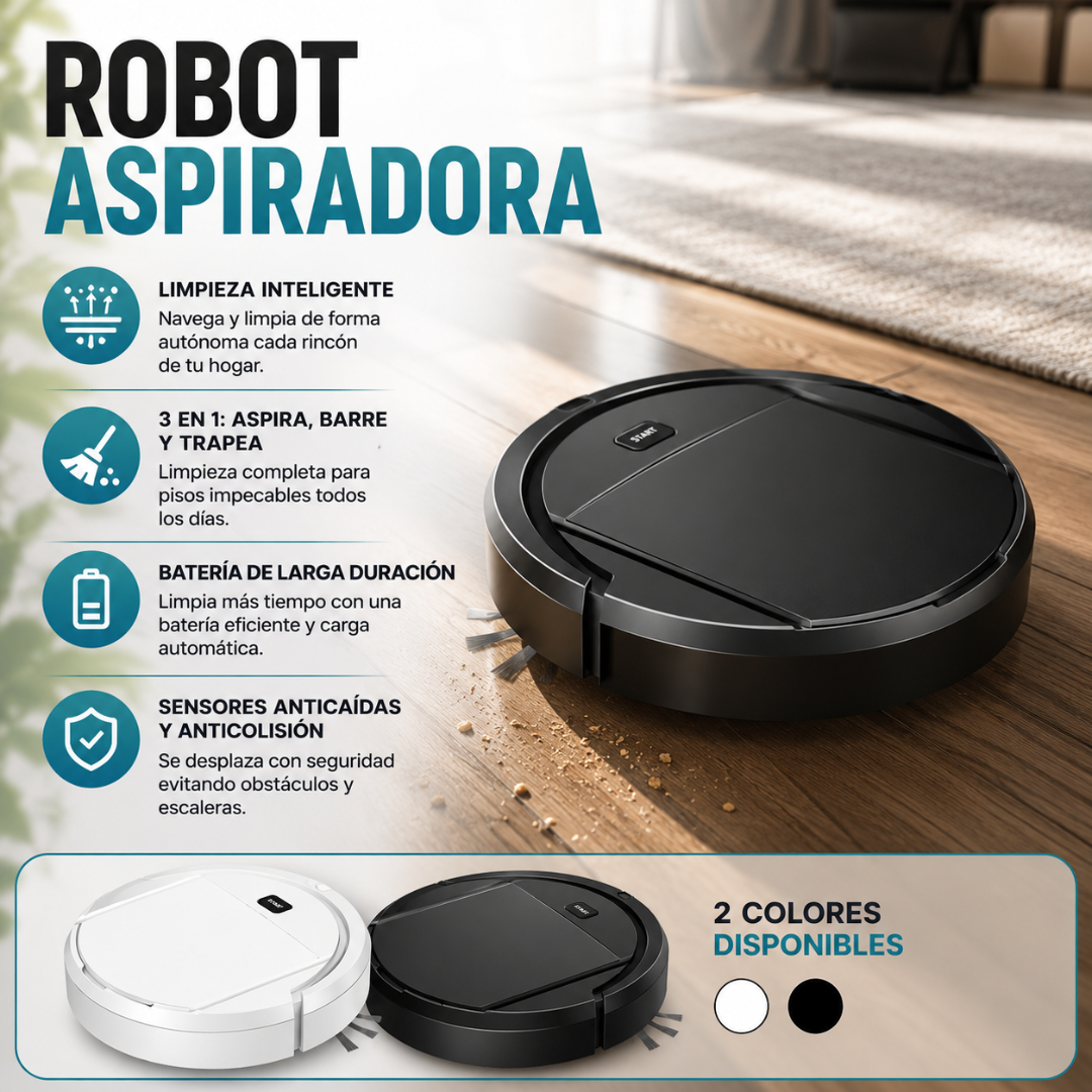 ROBOT ASPIRADORA - Limpieza automática inteligente