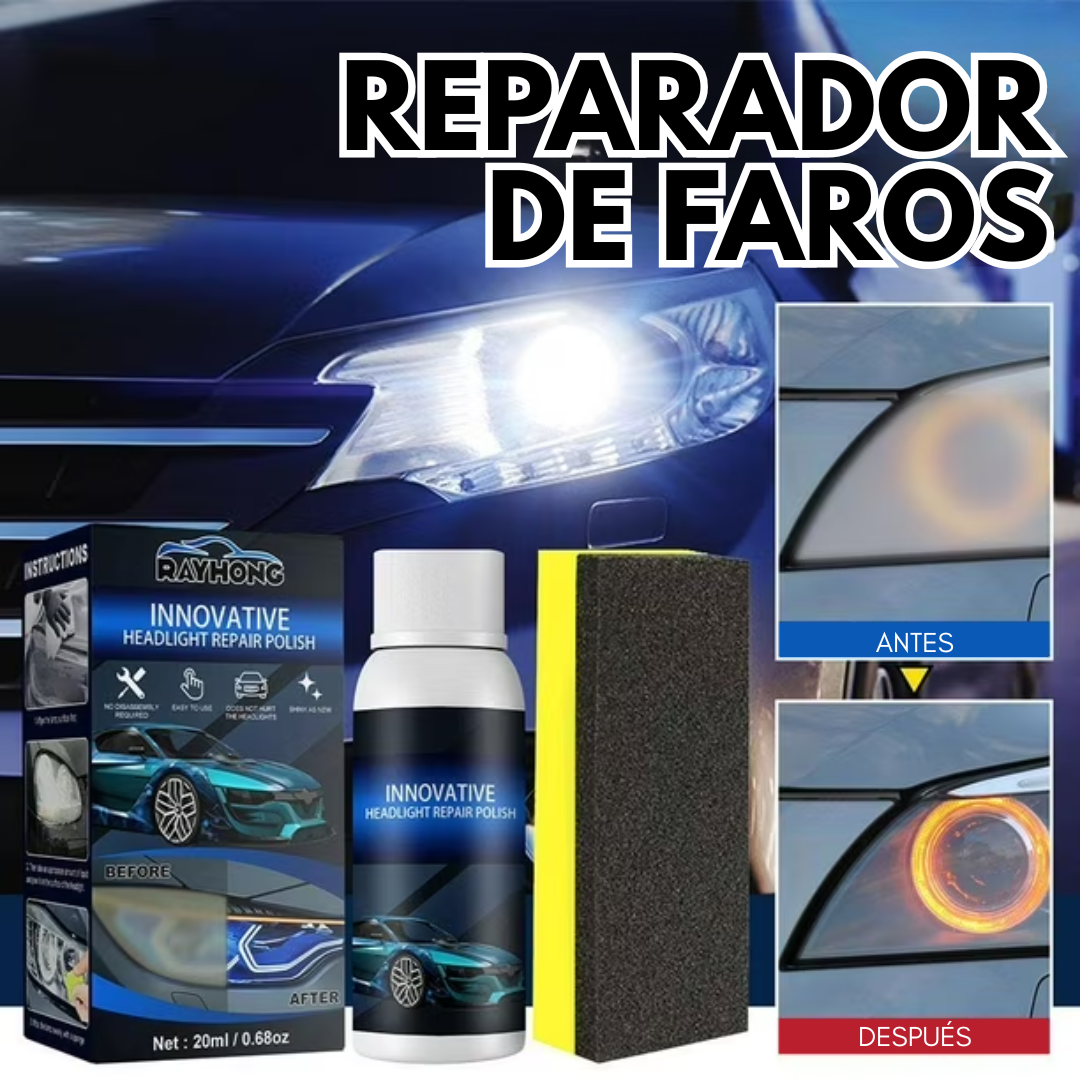 REPARADOR DE FAROS – Claridad restaurada, brillo renovado y conducción más segura en minutos