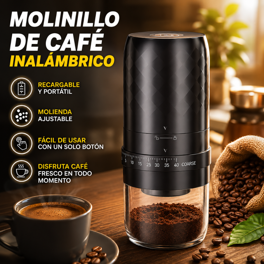 MOLINILLO DE CAFÉ INALÁMBRICO – Molienda fresca a tu gusto