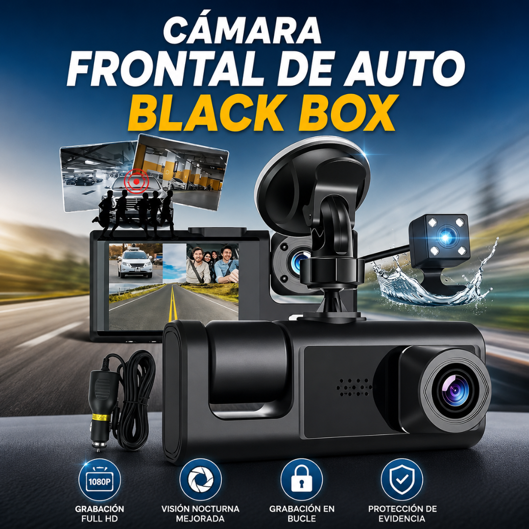 CÁMARA FRONTAL DE AUTO BLACK BOX – Graba cada trayecto