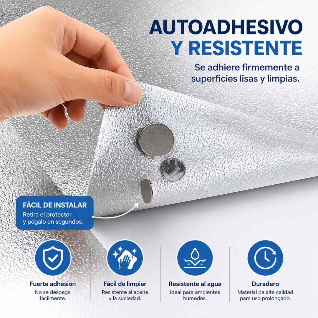 PAPEL ALUMINIO DE COCINA 2*40 CM (PACK x2) – Protege tus superficies y mantén tu cocina limpia por más tiempo