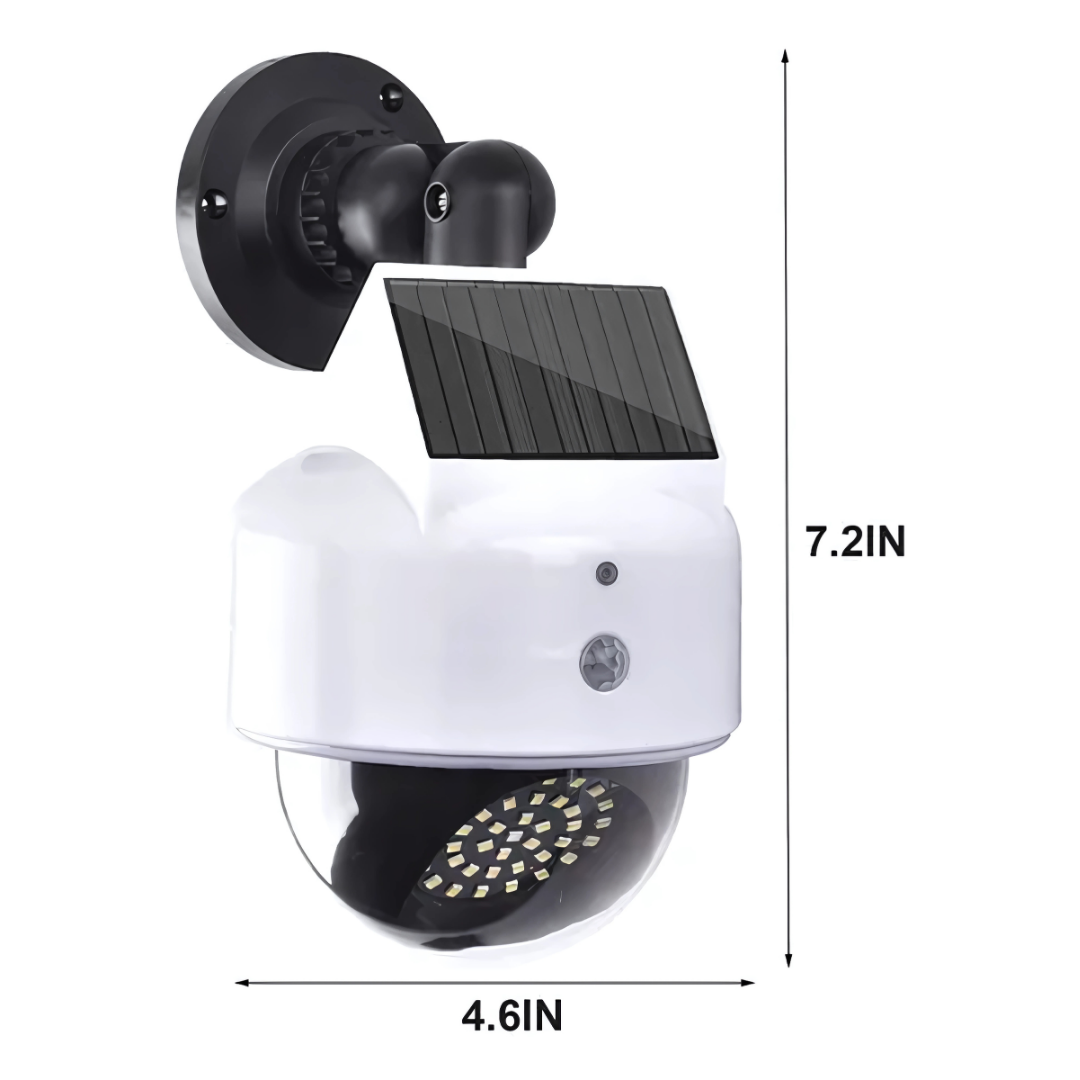 LÁMPARA SOLAR SIMULACIÓN CÁMARA – Seguridad visible y ahorro de energía