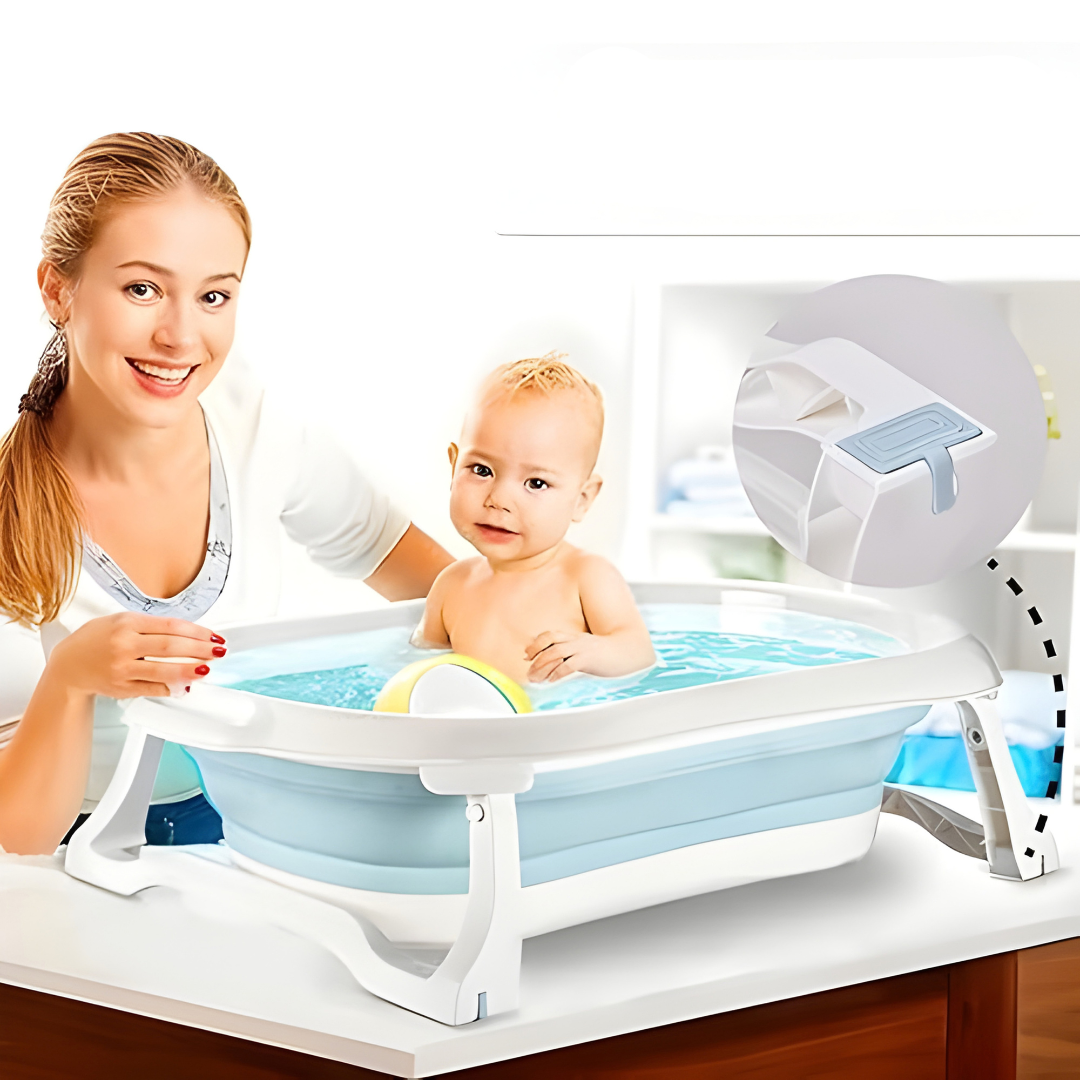 BAÑERA PLEGABLE PARA BEBÉ – Baños seguros, comodidad diaria y ahorro de espacio