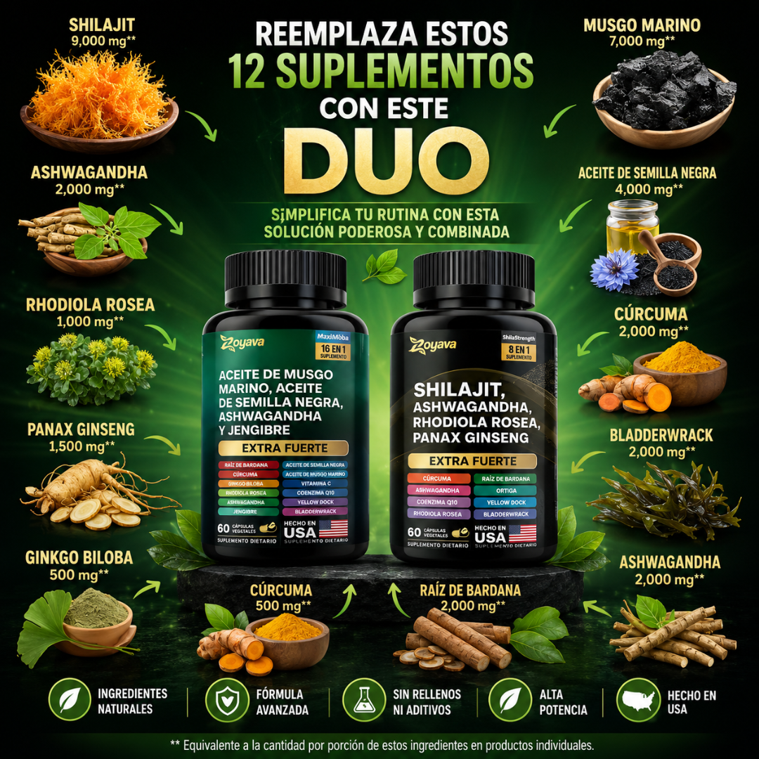 COMBO SHILAJIT + SEA MOSS – Energía y vitalidad masculina