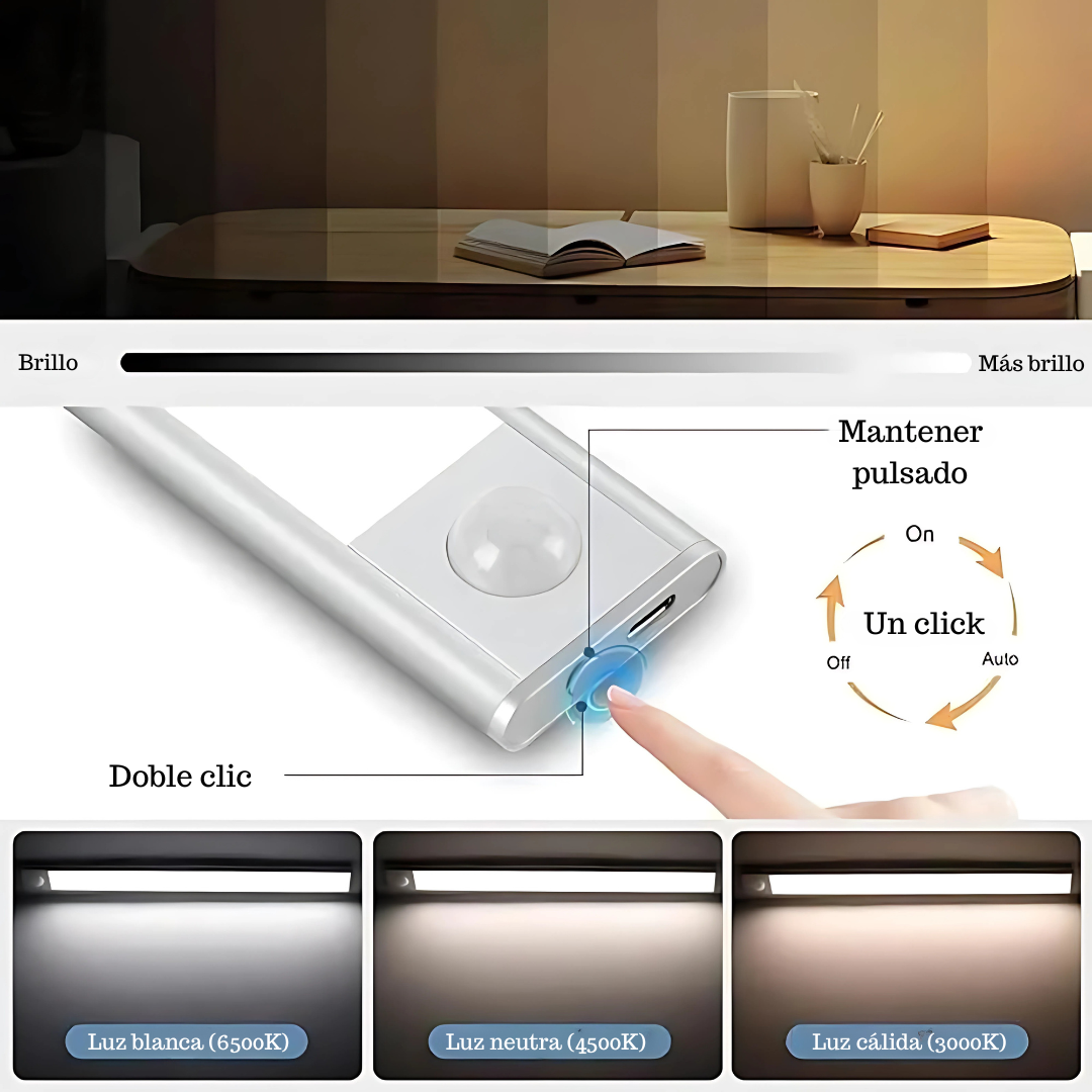 LUZ LED CON SENSOR DE MOVIMIENTO (Pack x2) – Iluminación automática donde más la necesitas