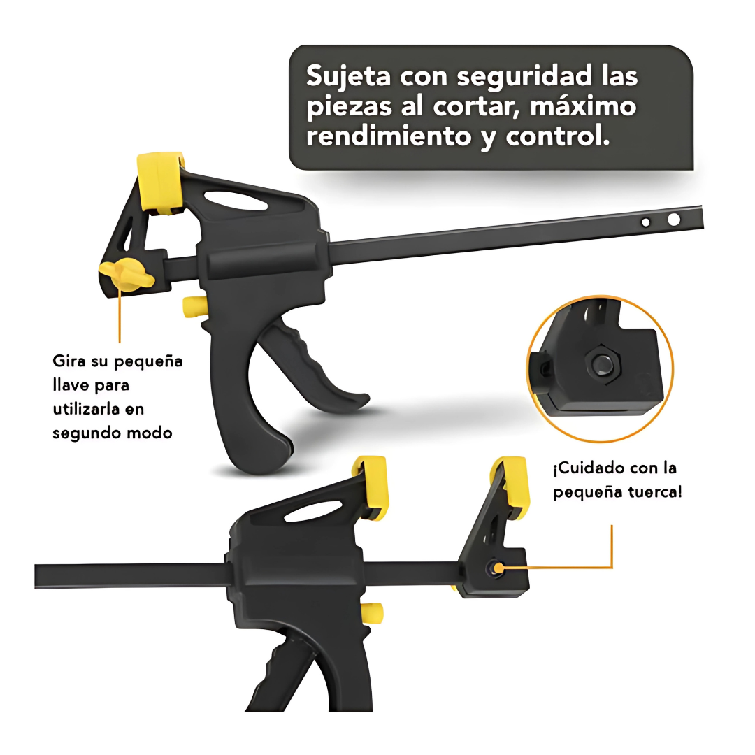 PINZA DE APRIETE – Sujeción firme y práctica al instante