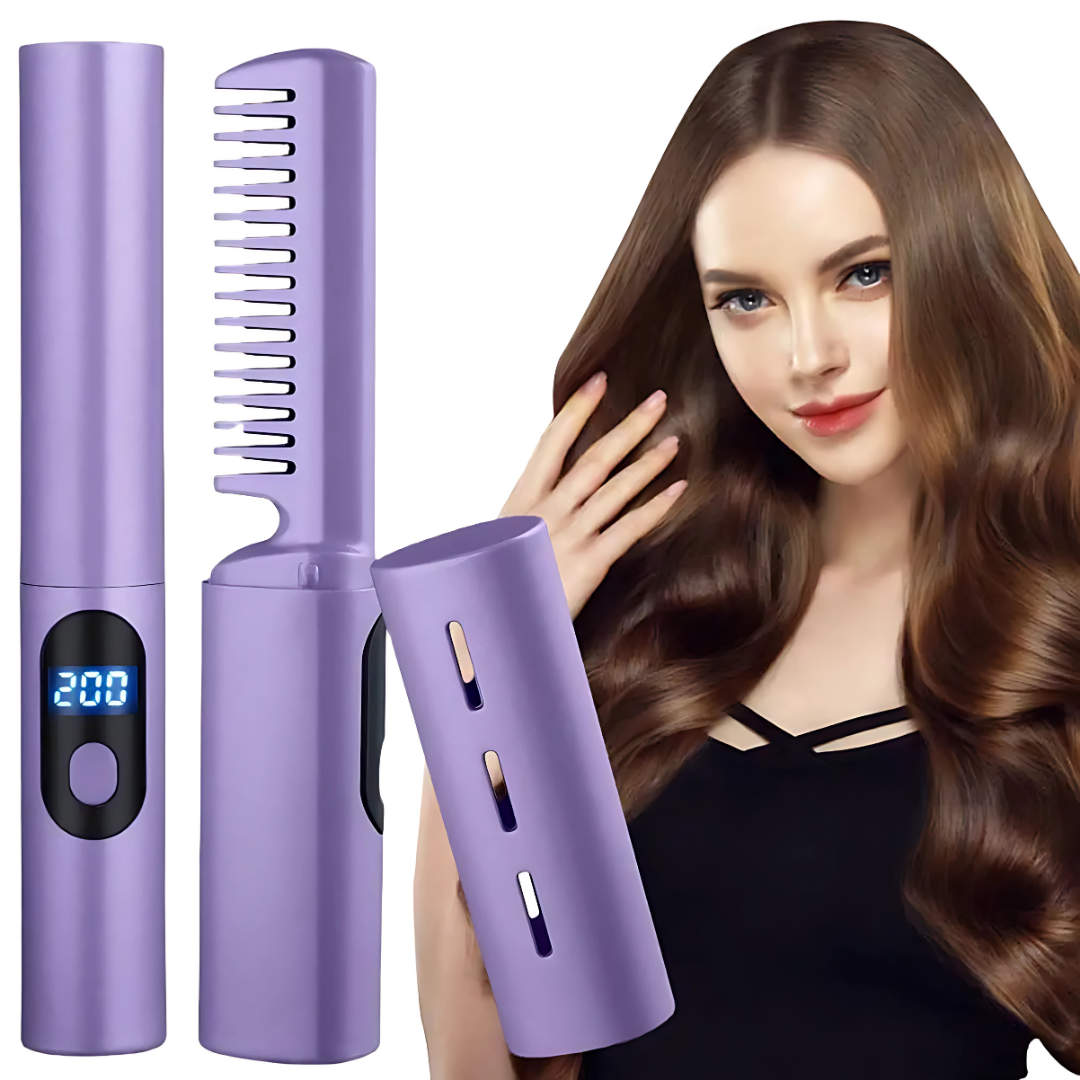 PEINE ALISADOR PORTÁTIL – Cabello liso y perfecto en cualquier lugar