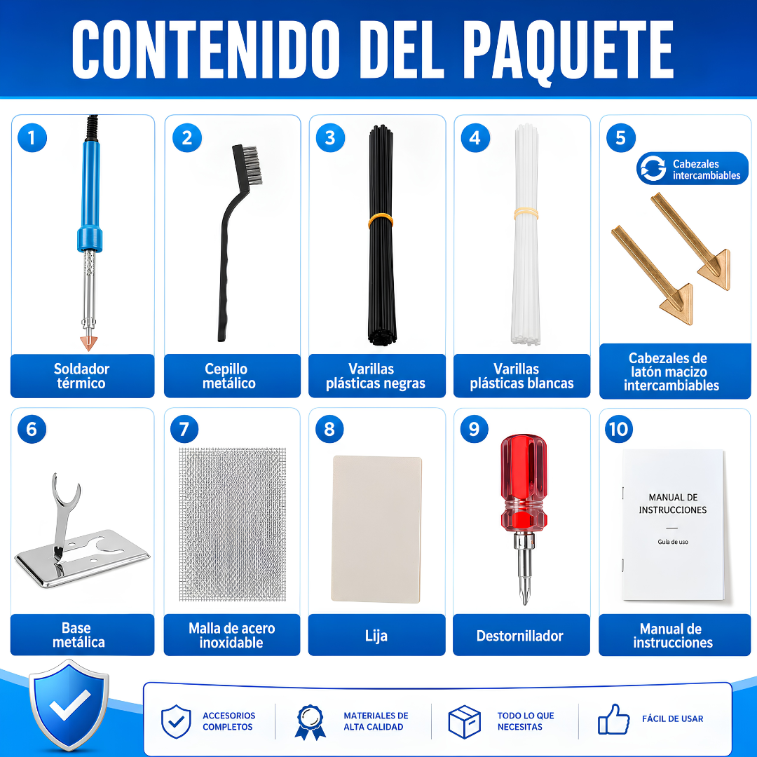 TESTER – Reparación práctica de plásticos con calor, precisión y acabado firme