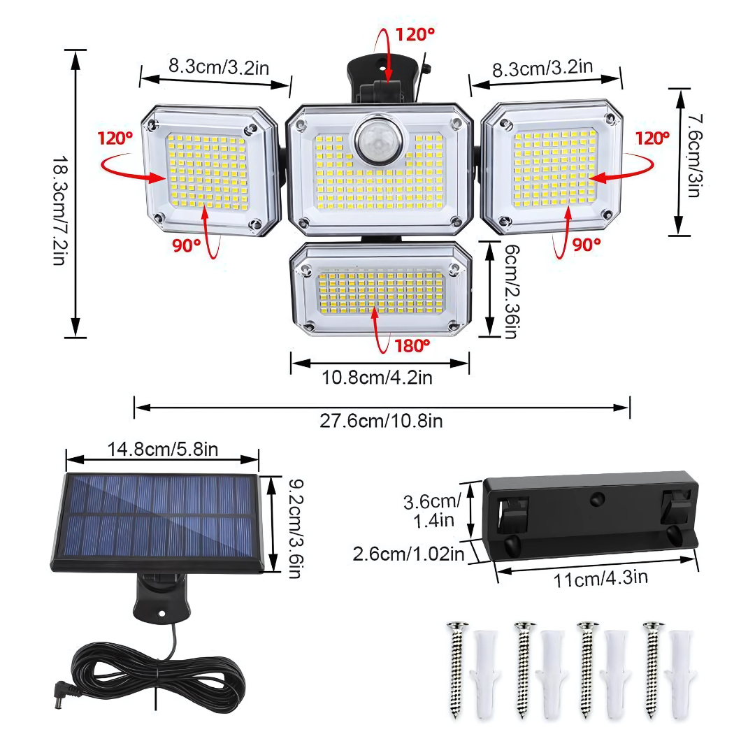 LUZ DE SEGURIDAD CON DETECTOR DE MOVIMIENTO – Iluminación automática para tu tranquilidad