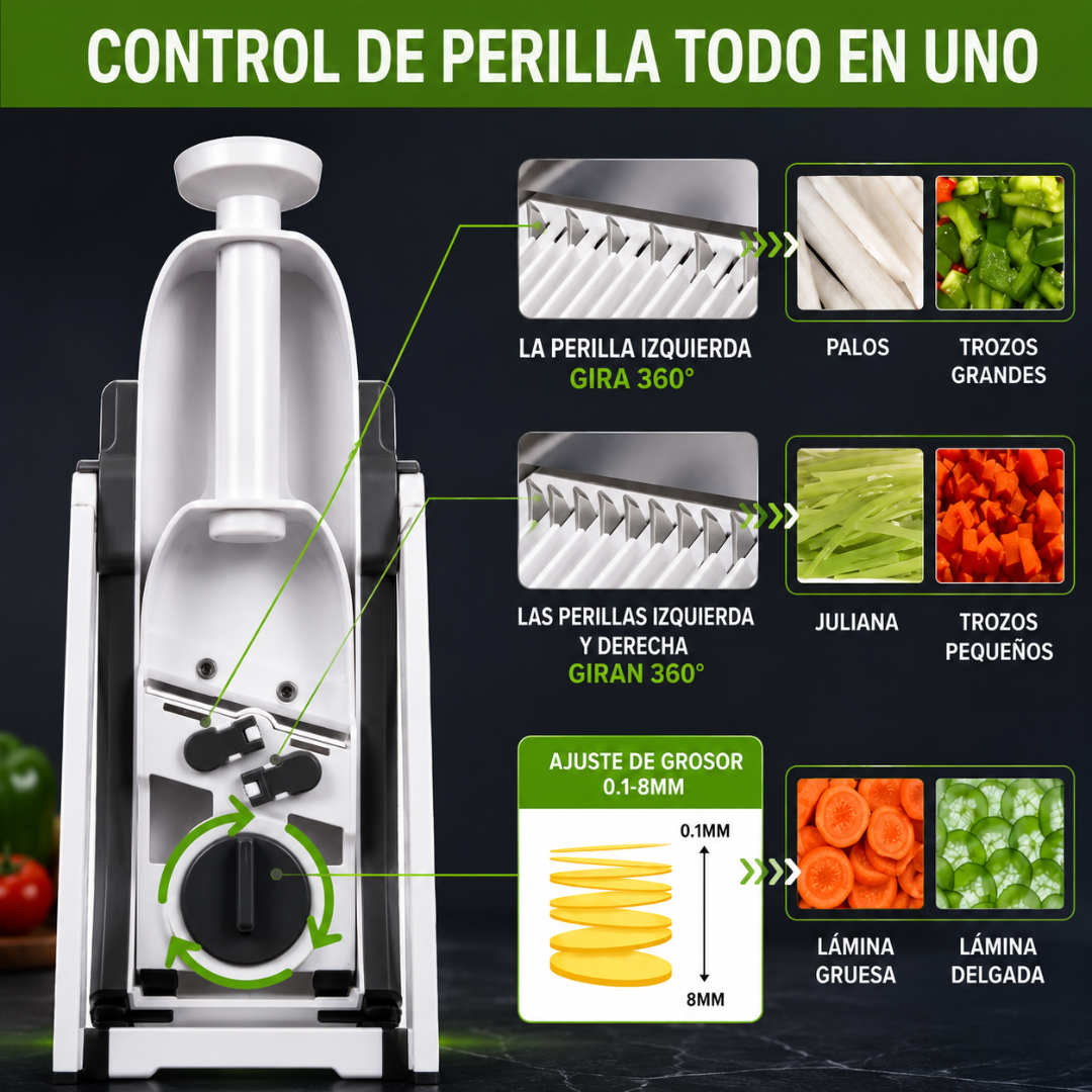 PICADOR DE VERDURA – Corta, rebana y prepara como un chef en segundos