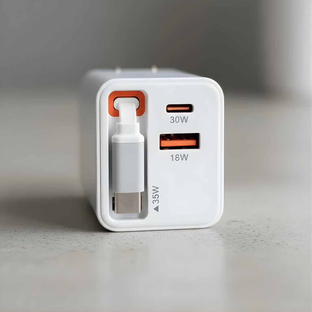 SUPER CHARGE 3 IN 1 – Carga rápida 65W, un solo cable y energía inteligente para todos tus dispositivos