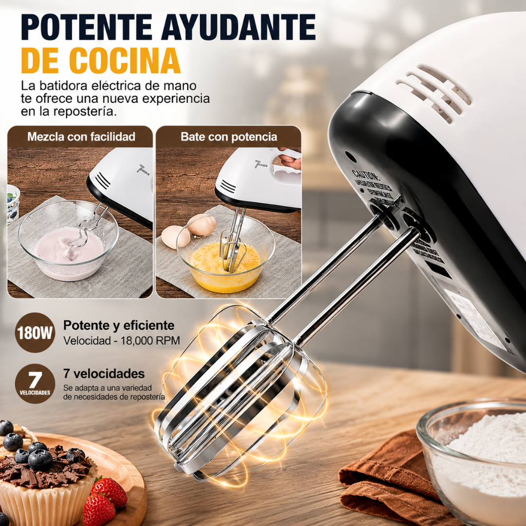 BATIDORA DE MANO ELECTRICA – Repostería fácil en casa