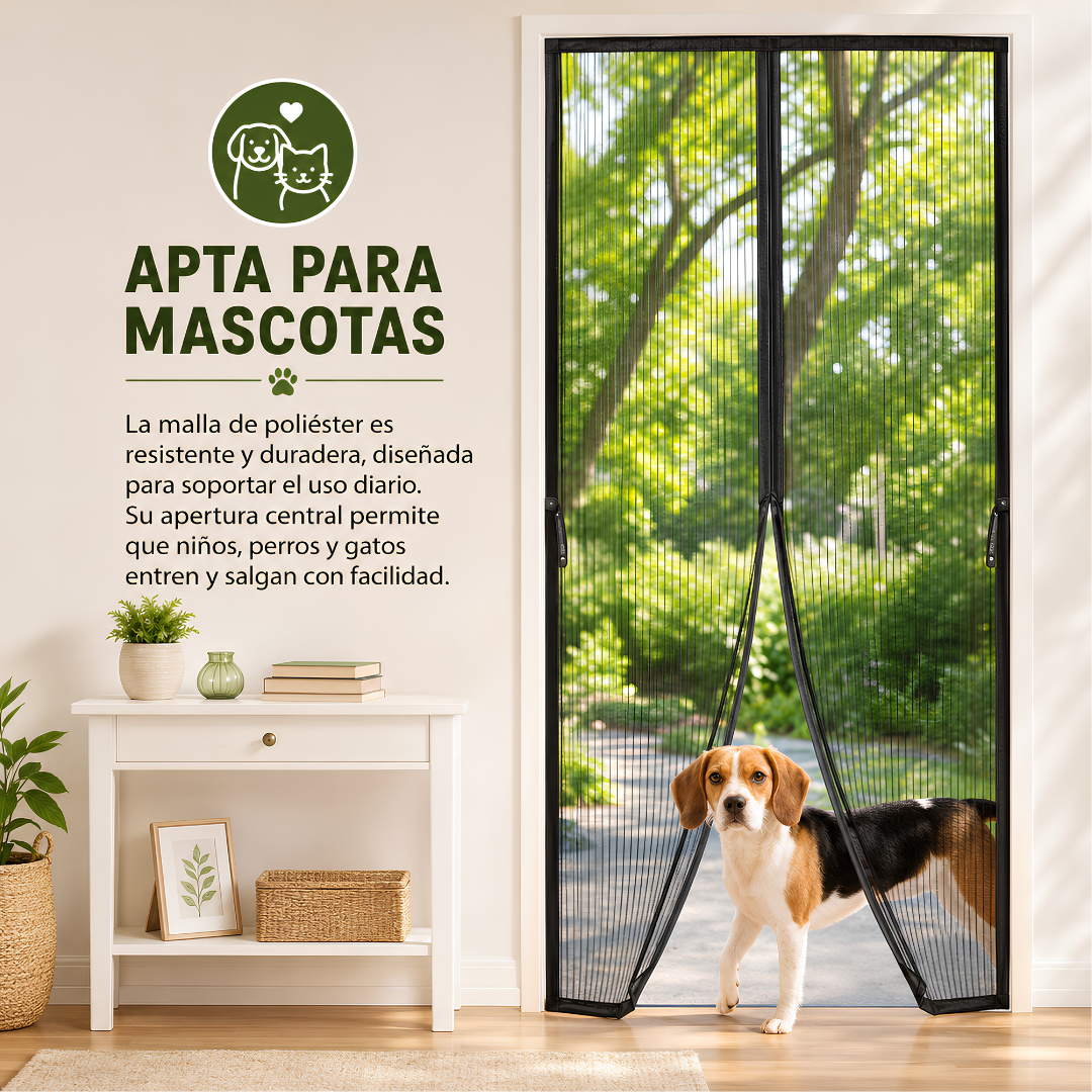 CORTINA MOSQUITERA MAGNÉTICA – Protección para tus hijos, hogar libre de mosquitos y tranquilidad diaria