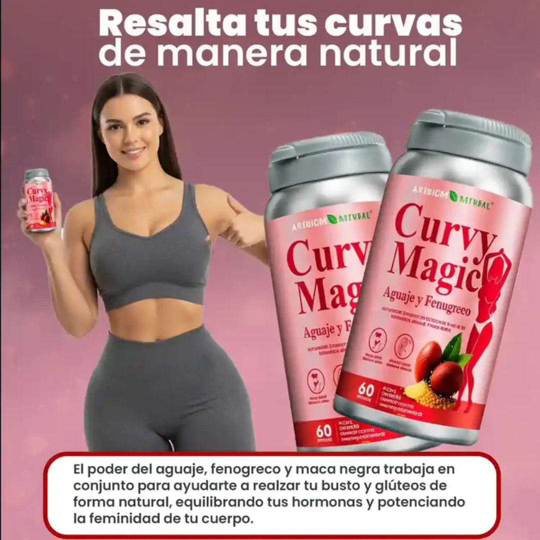 CURVY MAGIC AMERICAN NATURAL — 60 cápsulas de apoyo natural para las curvas que quieres ver en el espejo