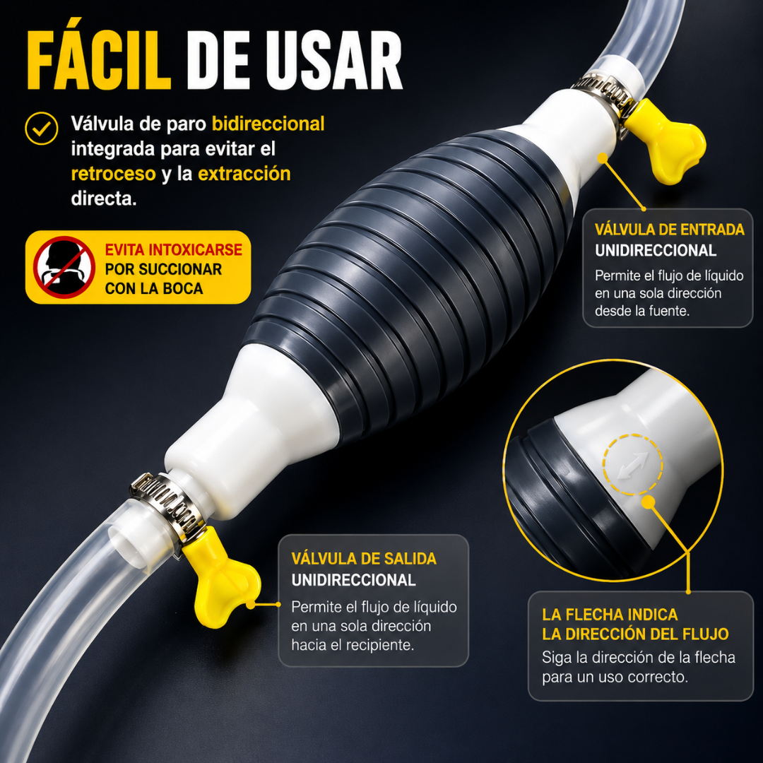 BOMBA MANUAL DE COMBUSTIBLE DE 1M – Transferencia segura sin succionar