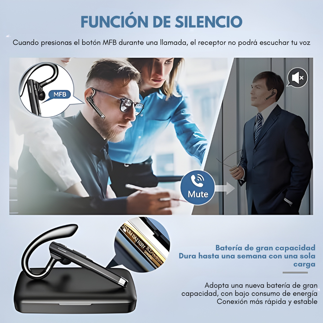 AURICULAR INALAMBRICO DE NEGOCIOS YYK-520 – Comunicación clara, manos libres y rendimiento profesional en cada llamada