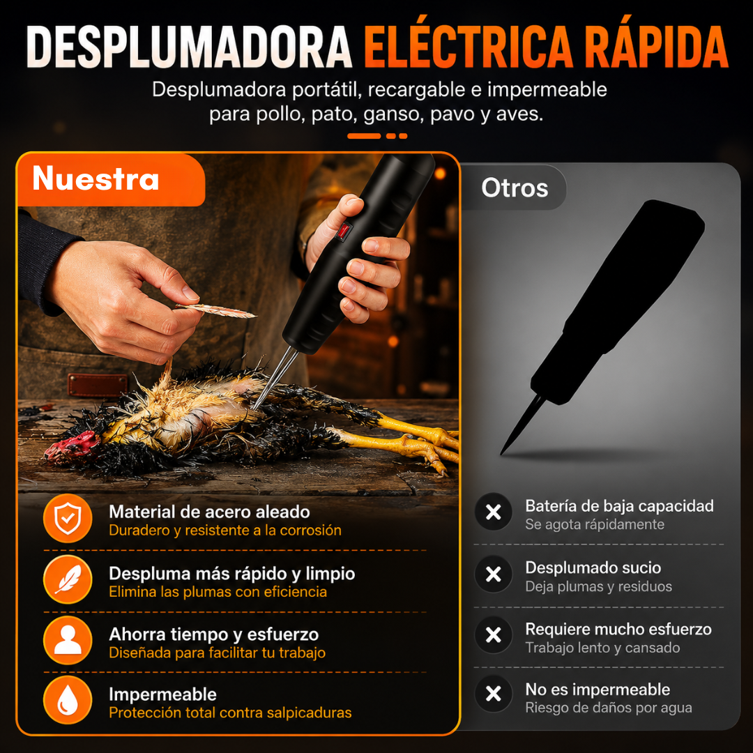 DESPLUMADOR DE POLLO – Desplumado rápido y uniforme