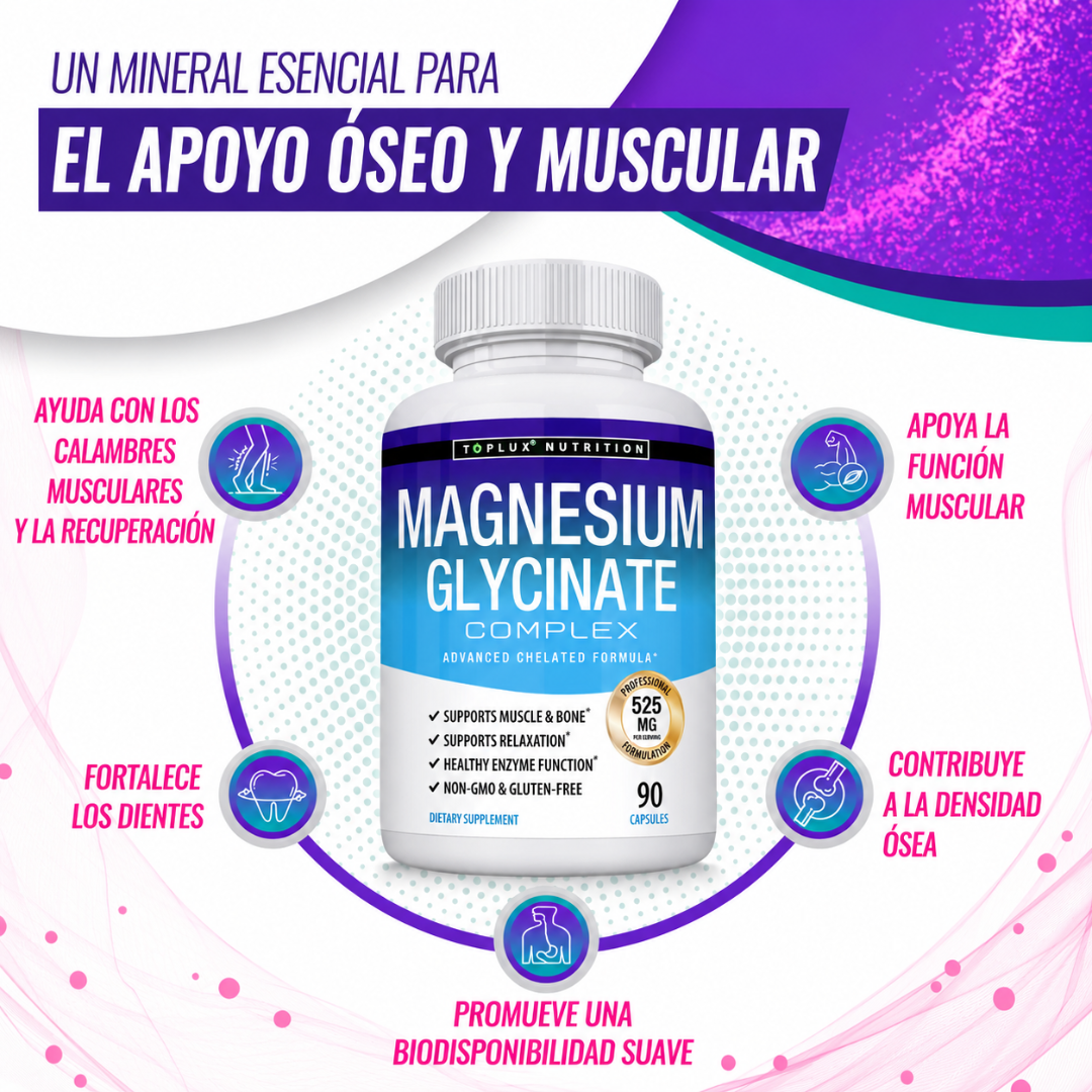 MAGNESIUM GLYCINATE COMPLEX *90 CAP — Relajación, descanso y bienestar diario