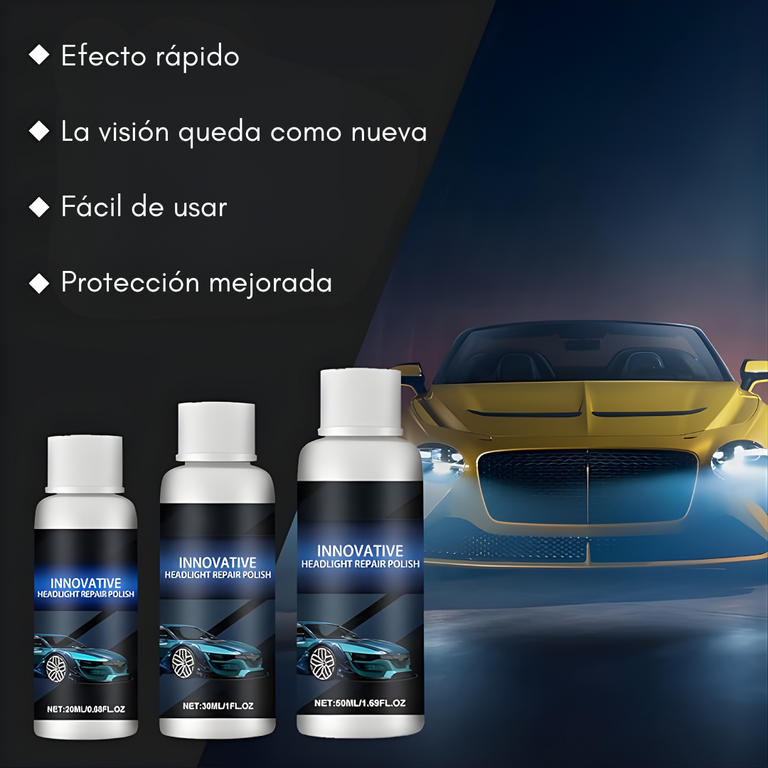 REPARADOR DE FAROS – Claridad restaurada, brillo renovado y conducción más segura en minutos