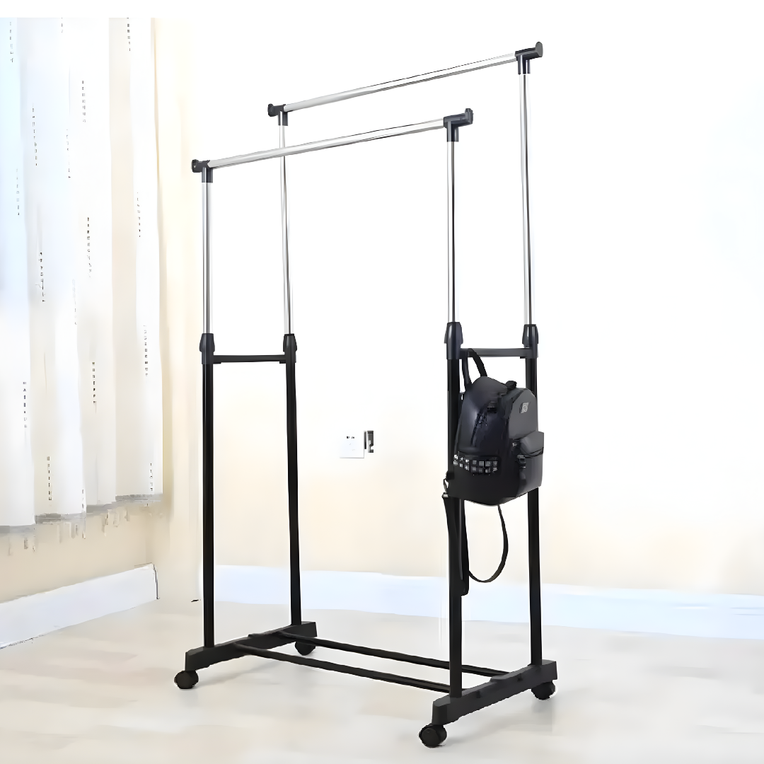 PERCHERO DOBLE ALTURA AJUSTABLE – Orden vertical, secado eficiente y espacio optimizado para tu ropa