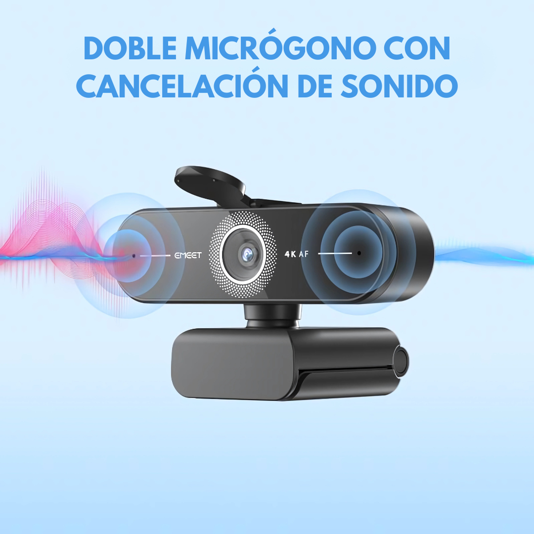CÁMARA WEB – Imagen clara y sonido nítido para reuniones, clases o streaming