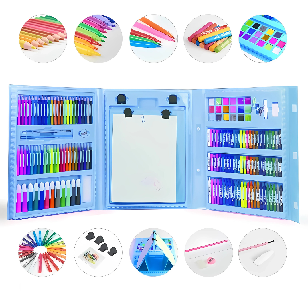 SET DE CRAYONES 208 PCS – Creatividad sin límites para niños y adultos