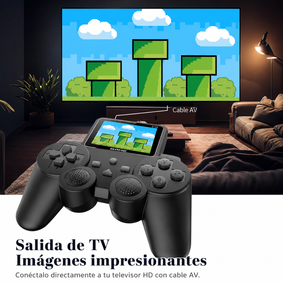 S10 GAMPAD DIGITAL GAME PLAYER — 520 juegos clásicos, para dos jugadores y en el televisor. Los 90 están de vuelta.