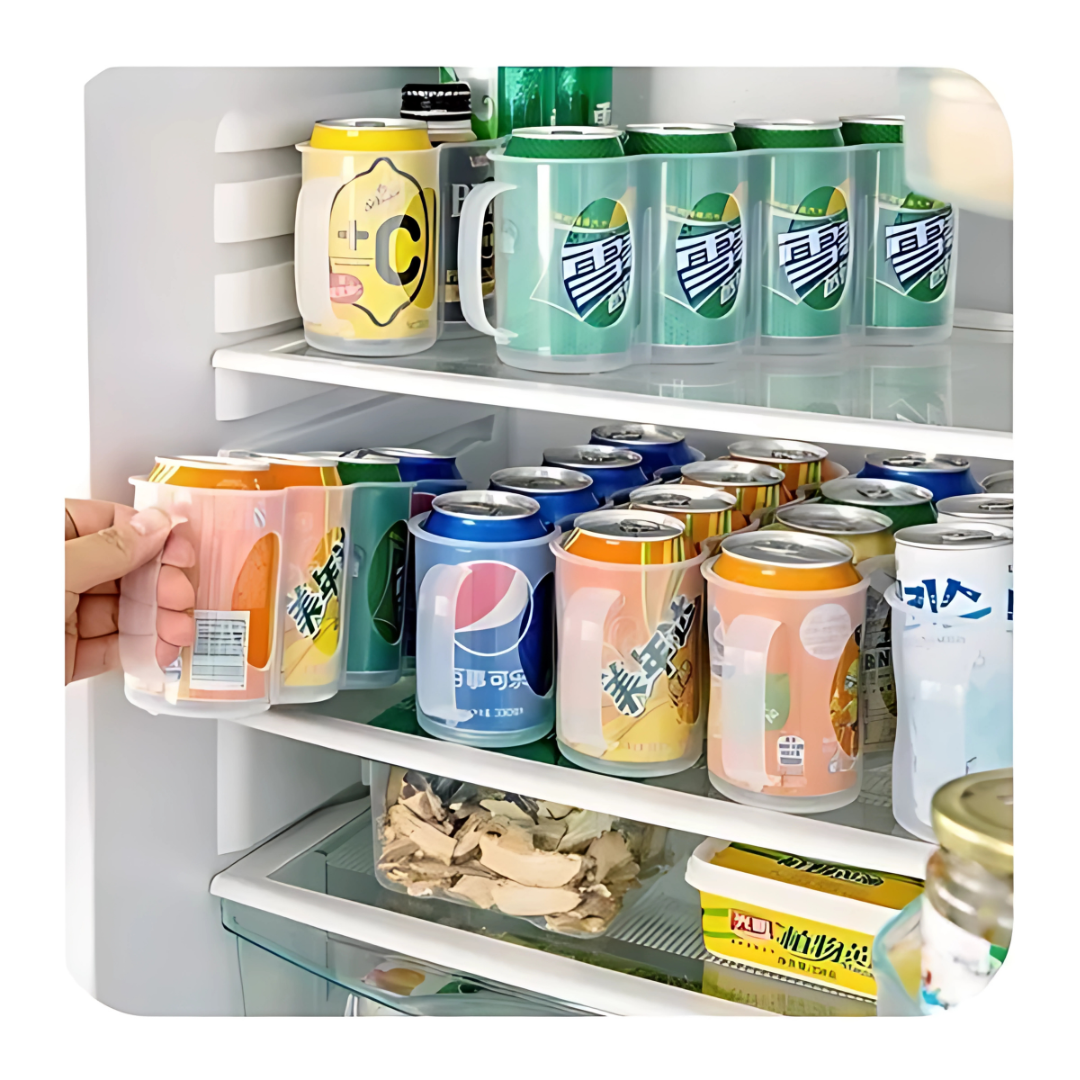 ORGANIZADOR DE LATAS PARA REFRI (Pack*2) – Orden y practicidad en tu cocina