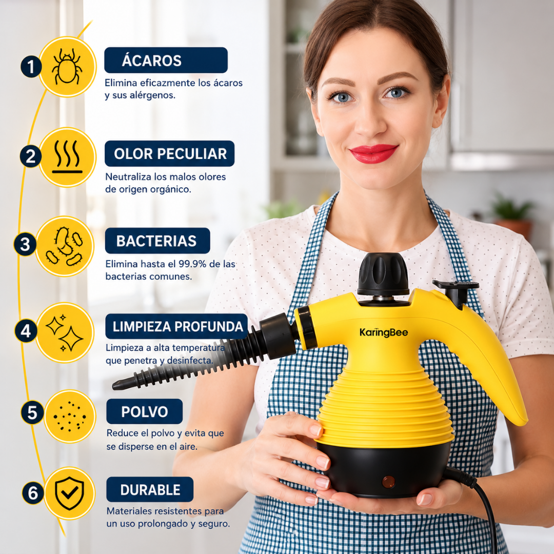 LIMPIADOR A VAPOR ELÉCTRICO – Limpieza profunda sin químicos, potencia del vapor y resultados visibles en minutos