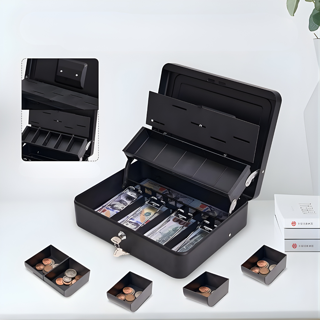 CAJA DE DINERO METÁLICA – Seguridad confiable, organización práctica y control total de efectivo