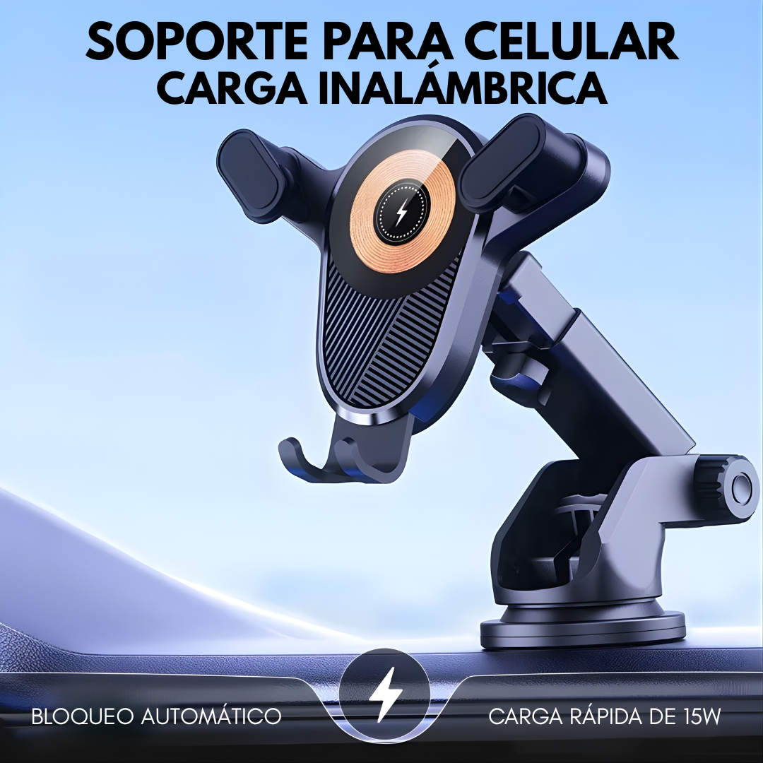 SOPORTE PARA CELULAR CARGA INALÁMBRICA – Carga rápida, comodidad total y uso sin interrupciones
