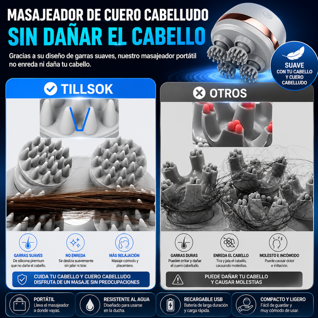 SMART SCALP MASSAGER – Alivio para cabeza y cuero cabelludo