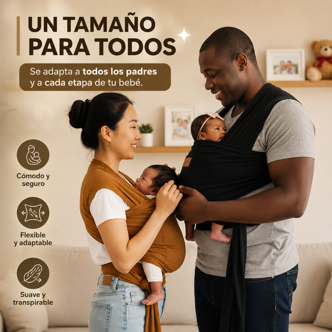 FULAR PARA BEBÉ O CARGADOR ERGONÓMICO – Brazos libres, bebé cerca