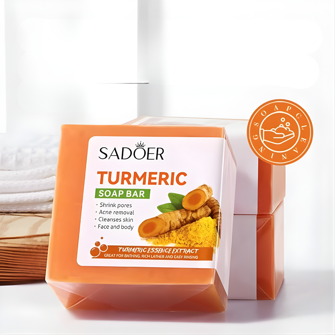 JABÓN DE CÚRCUMA – Limpieza profunda, piel uniforme y libre de imperfecciones