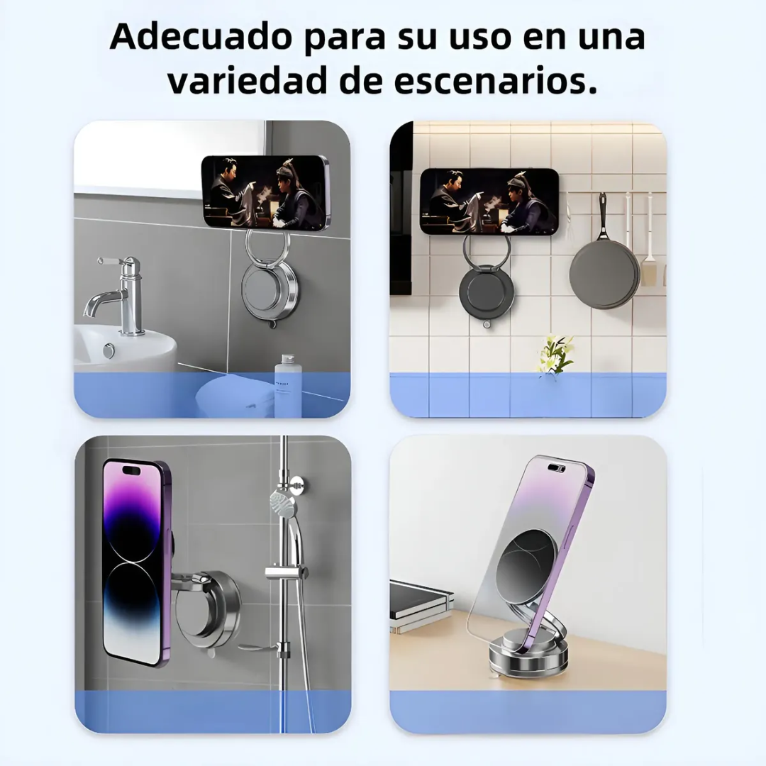 SOPORTE DE TELÉFONO MAGNÉTICO – Celular firme, visible y siempre a mano en cualquier lugar