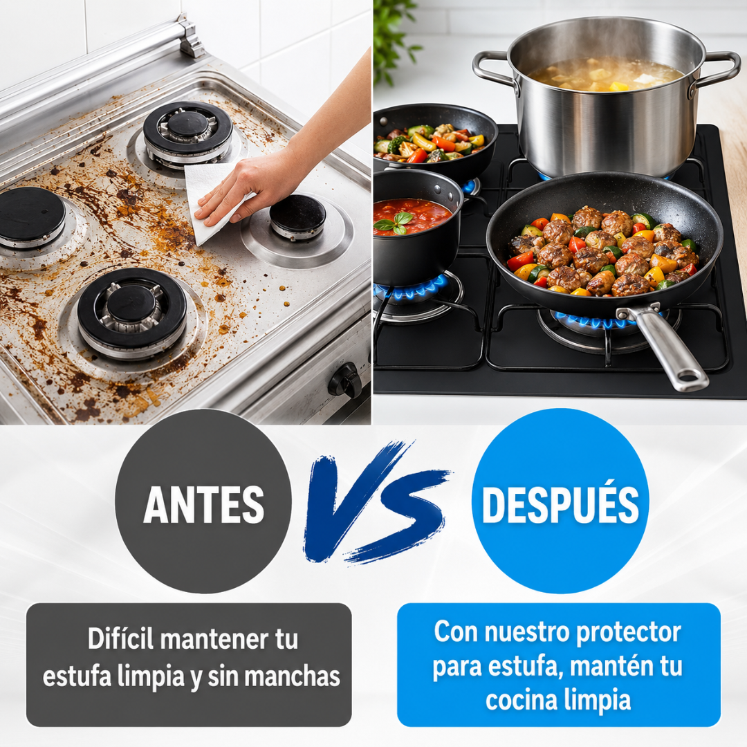 PROTECTOR DE ESTUFA – Cocina más limpia, protección duradera y limpieza sin esfuerzo