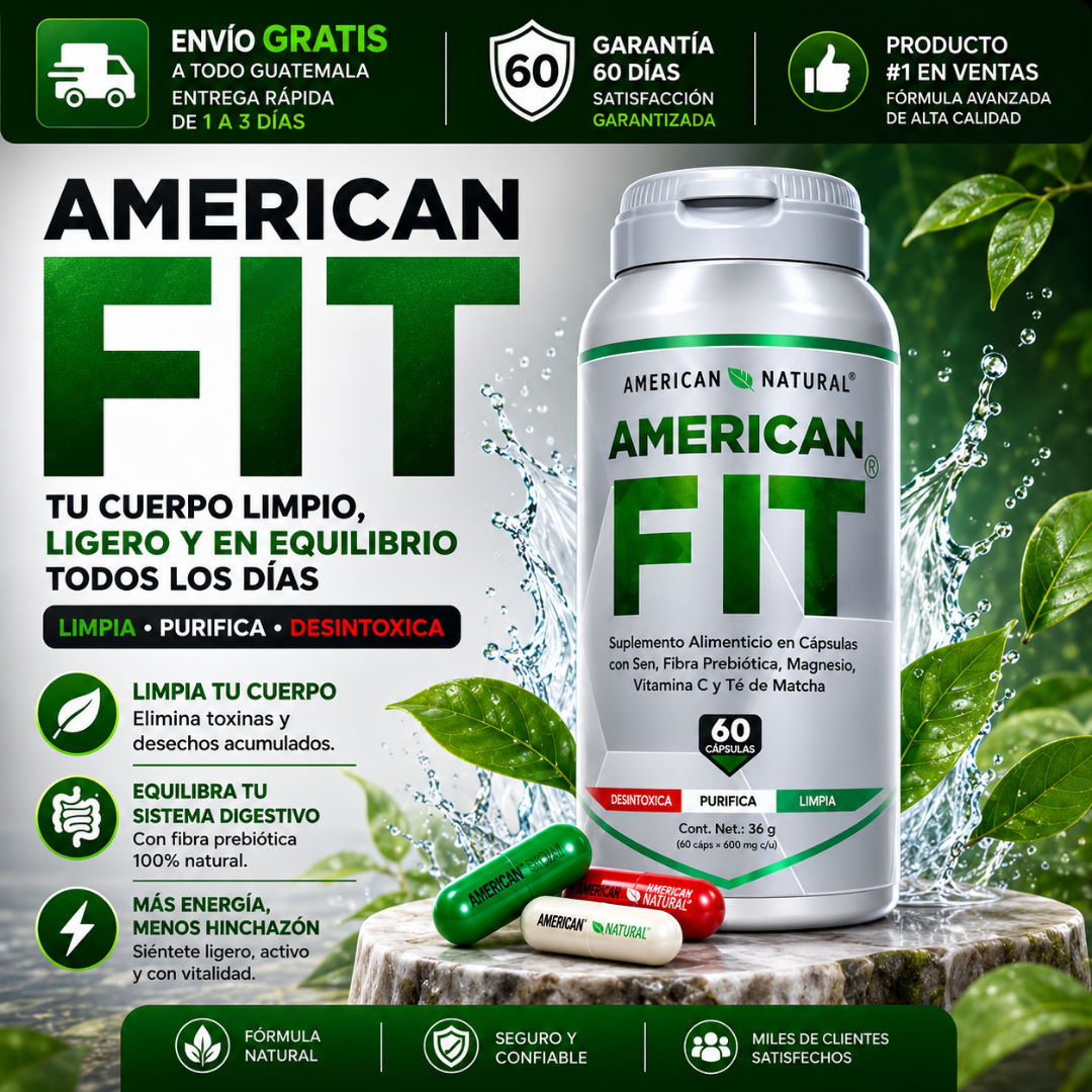 AMERICAN FIT AMERICAN NATURAL 60 CÁPSULAS – Apoyo digestivo diario para sentirte más ligero y acompañar tu control de peso
