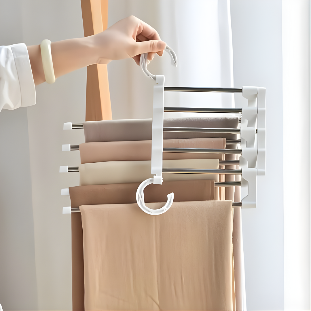 SERCHA PARA PANTALONES – Organización vertical, ahorro de espacio y clóset ordenado en segundos