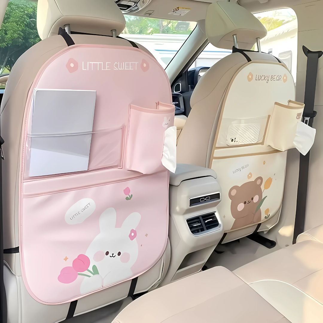 ORGANIZADOR TRASERO PARA ASIENTO DE AUTO – Orden y protección en cada viaje