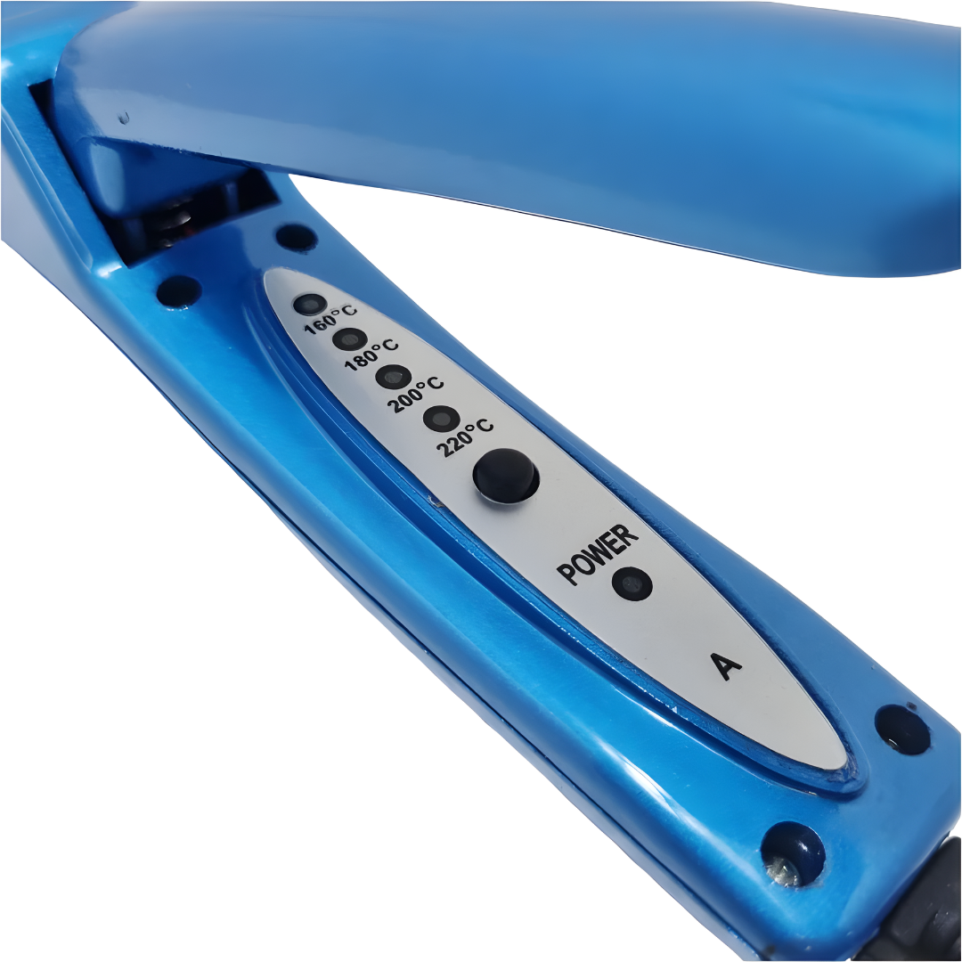 PLANCHA PROFESIONAL CERÁMICA 750 AZUL – Alisado rápido, brillo intenso y control absoluto para un acabado de salón en casa