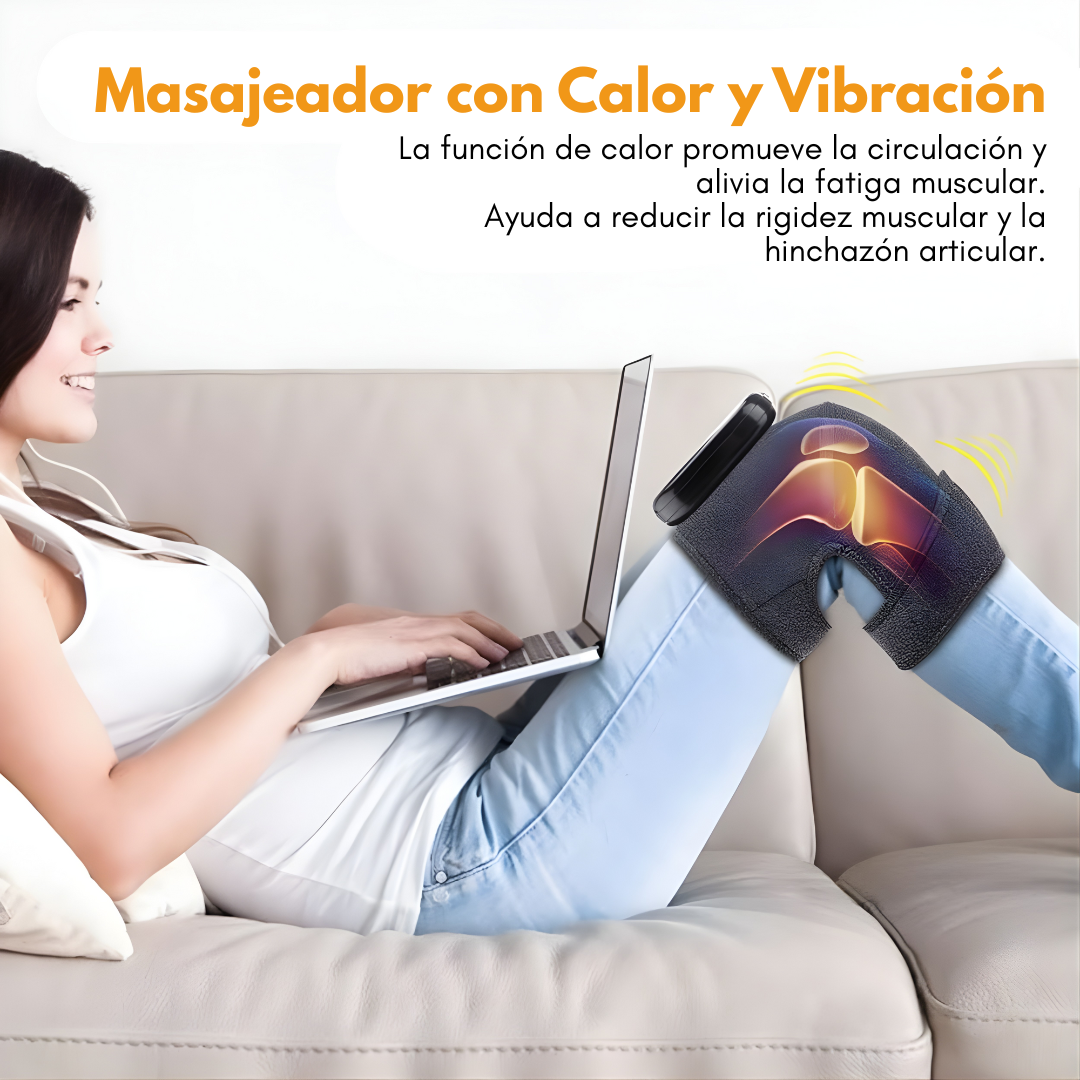 MASAJEADOR DE RODILLAS – Alivio térmico y vibración inteligente para tus articulaciones