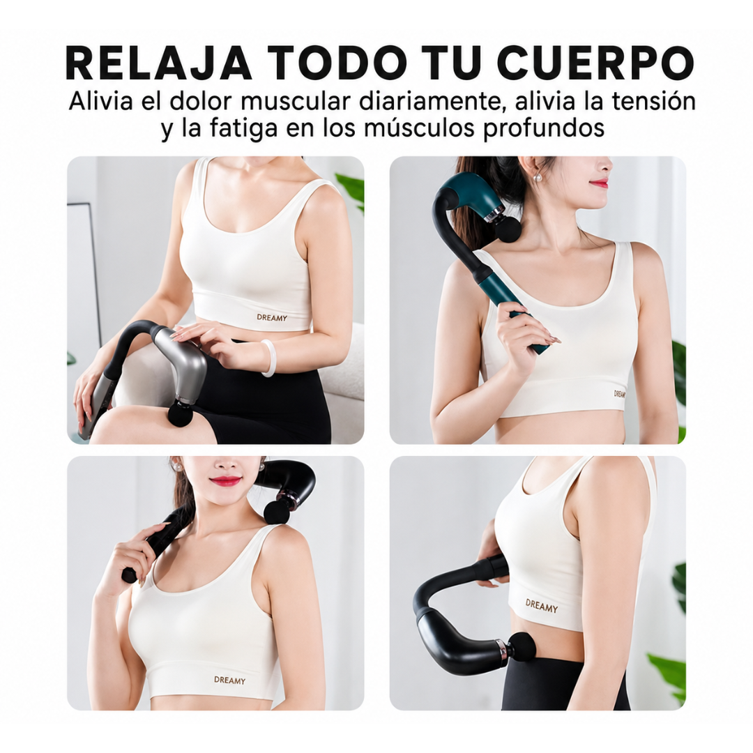MASAJEADOR CURVO ERGONÓMICO — El alivio profundo que necesitas, exactamente donde lo necesitas, sin depender de nadie